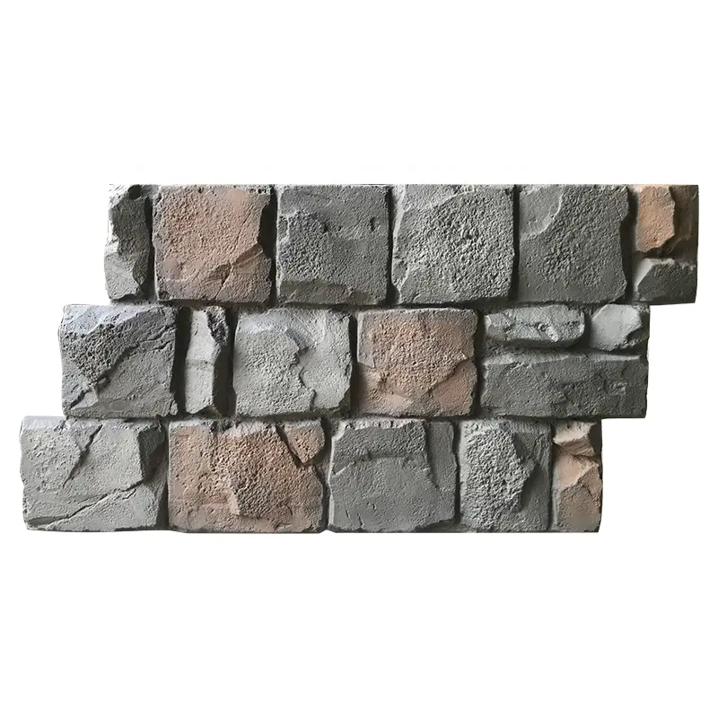 人工石PUクラッシュマウンテンストーンポリウレタン外壁防水シミュレートされた石の壁パネル