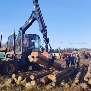 Grúa de troncos Grab Carga máxima 4000KG 0,26 0,28 C26 FX26 Forwarder Excavadora Grapple Maquinaria forestal Pinza giratoria
