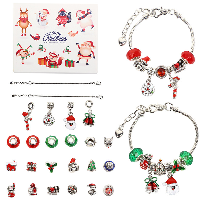 Ensemble de bracelets de Noël perlés - 7275 ensemble Noël blanc