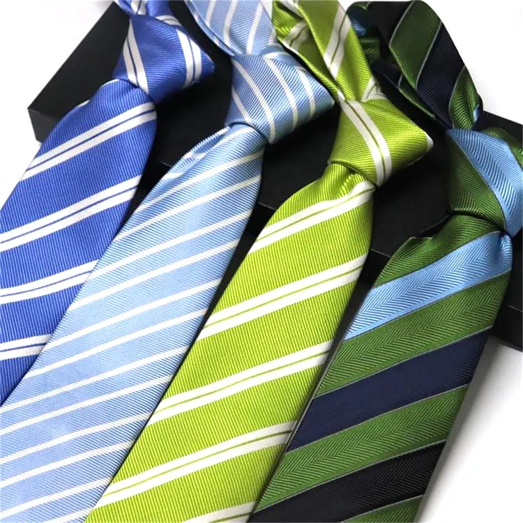 Hızlı kargo moda 8cm çizgili erkekler için 100% ipek kravatlar ipek kumaşlar kravat toptan çin fabrika