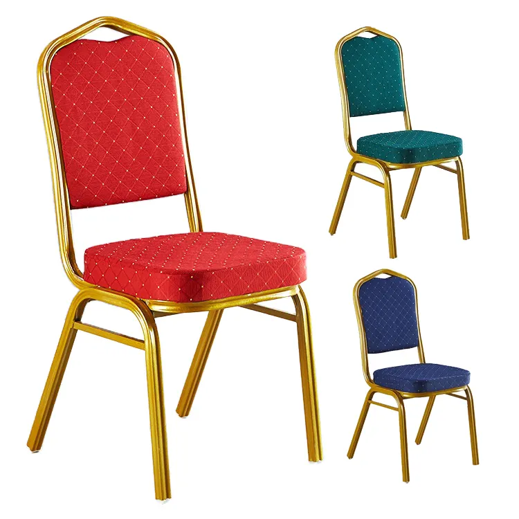 Chaises de plein air empilables pour hôtel, jardin, fêtes de mariage, banquets, événements, chaises en aluminium, métal, tissu, cuir, velours, café