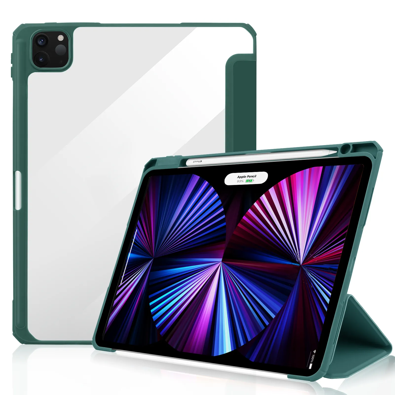 IPad Mới 2020 Có Khe Cắm Bút Vỏ Mềm Vỏ Chống Sốc Trong Suốt Cho iPad Pro 11 Inch