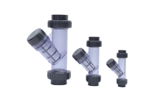 1/2 "-4" 管阀PVC透明y型过滤器，用于阻止管道过滤器中的杂质 - Product Image 6