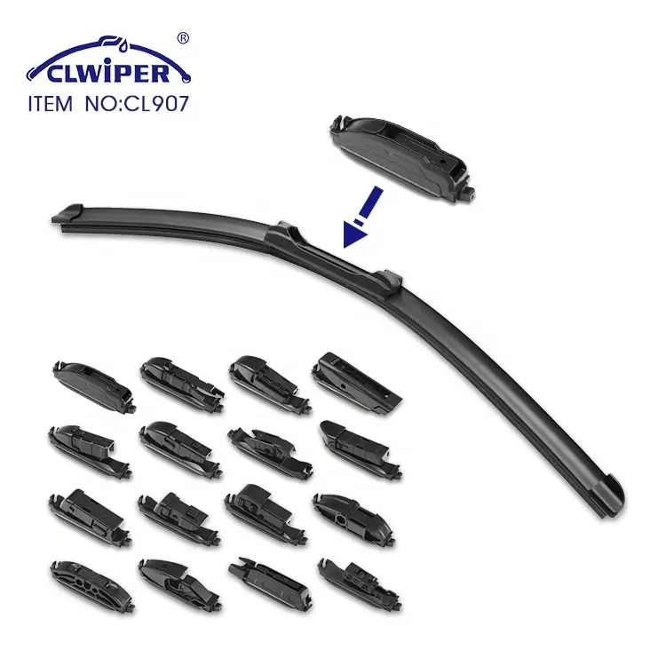 CLWIPER prezzo di fabbrica tergicristalli spazzole tergicristallo multifunzione per auto morbide con 16 adattatori per auto europee