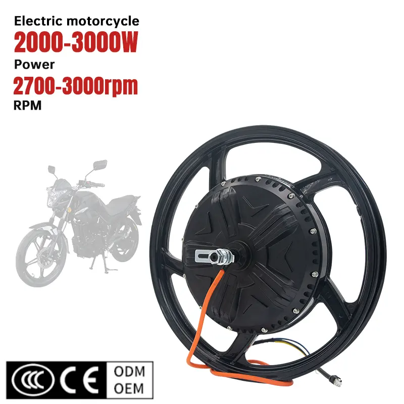 Kit motore motore elettrico per moto da 17 pollici 1000W-3000W 60V/72V per scooter elettrico