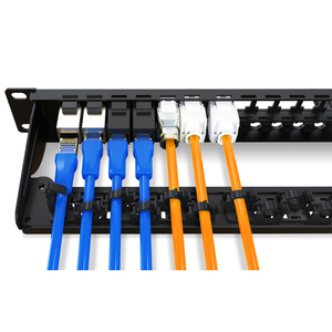 Panel de conexión en blanco modular sin blindaje de 24 puertos de nuevo diseño con estante de cable frontal - Product Image 4