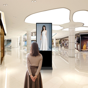 4K kapalı reklam oyuncu ekranı ekran zemin ayakta dikey LED dijital tabela Video LCD TV Kiosk dokunmatik ekran - Product Image 2