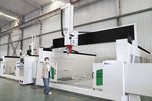 Máquina enrutadora CNC GoodCut de 5 ejes para madera, espuma de PVC, piedra de aluminio EPS, trabajo 3D con sistema de controlador multilingüe