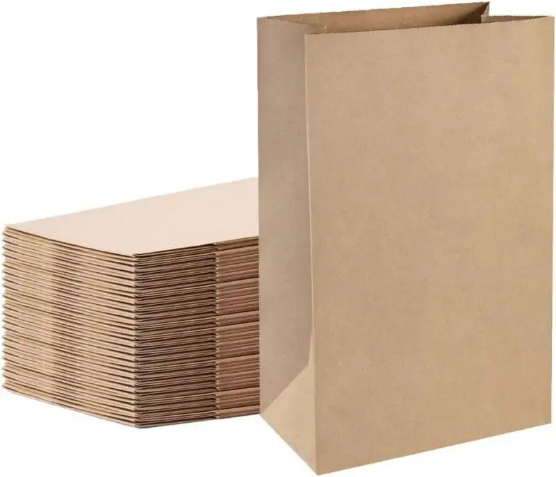 Бумажные пакеты из коричневой крафт-бумаги с логотипом на заказ, 5'l x 3'w x 9,3 'H для подарка, обеда, свадебной вечеринки, подарочные пакеты для продуктовых закусок