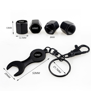 High Quality <strong>Tire</strong> Anti-theft Valve Cap with Wrench Key <strong>Chain</strong> Universal Stem Cover Dust Cover Screw Cap Customized LOGO - Product Image 6