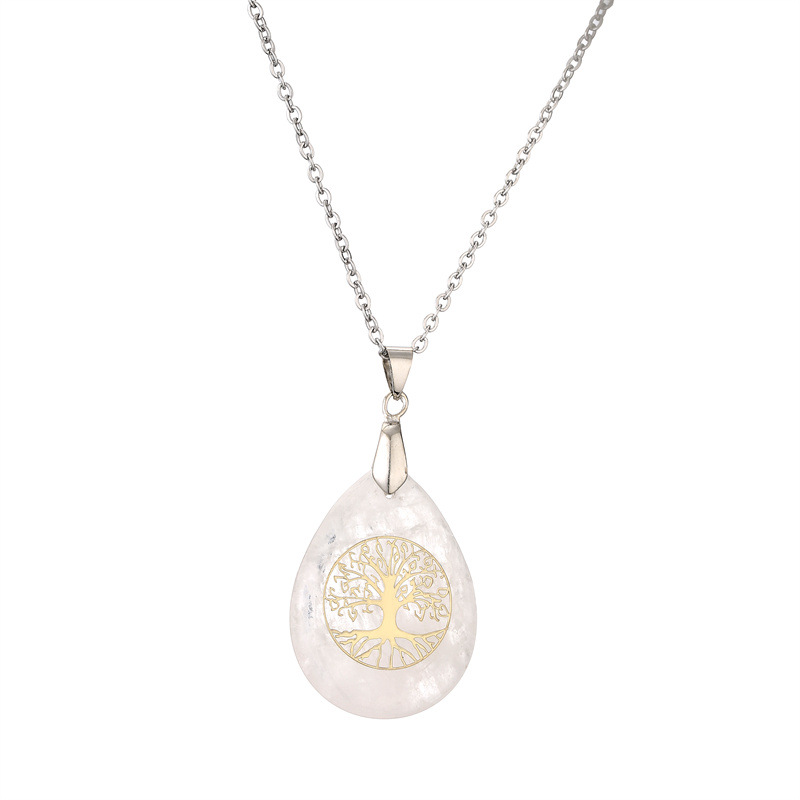 โซ่สแตนเลสสตีล - ควอตซ์ใส 3 เส้น