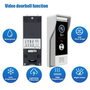 Anjielo Smart Apartment Video <span class=keywords><strong>Intercom</strong></span> 10.1inch <span class=keywords><strong>WiFi</strong></span> Touch Monitor com Detecção de Movimento Câmera HD e Pode Alterar a Área de Detecção