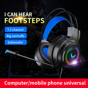 7.1 Stereo LED oyun kulaklığı sanal Surround bas oyun kulaklık mikrofonlu kulaklık LED ışık bilgisayar PC Gamer için - Product Image 3