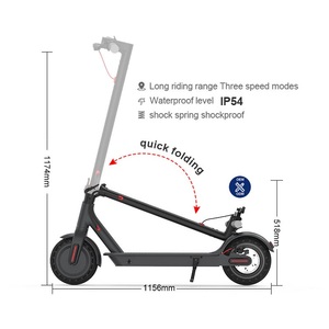 350 <strong>W</strong> 10.4 an 32 km/h Including Postage Two Wheels EU US Warehouse Small Foldable Off Road Cheap Electric <strong>Scooter</strong> for Adult - Product Image 2