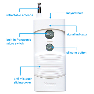 Nuovo telecomando bianco RF315MHZ433MHZ a 2 pulsanti con coperchio protettivo a scorrimento con batterie incluse interruttori protettivi NFC - Product Image 2