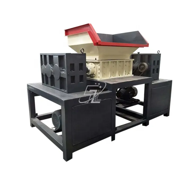 Machine de broyeur de métaux à haute efficacité, broyeur de textiles de fer à puce d'acier à Double arbre à vendre