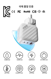 IBD多機能PD65wGANKR保護接地プラグKCKCC認定携帯電話ラップトップ2 Usb CAポート高速壁充電器 - Product Image 6