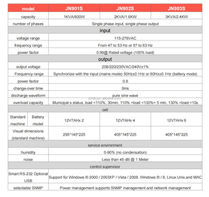 JN Series 1-<strong>3</strong> KVA High-performance <strong>UPS</strong> JN902S 2000va Pure Sine Wave <strong>Input</strong> and <strong>Output</strong> 220v <strong>UPS</strong> Power Supply <strong>Ups</strong> System PC - Product Image 6
