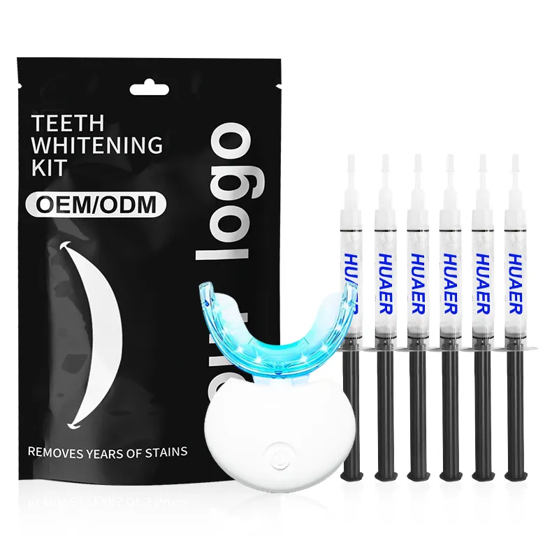 Vente en gros échantillon gratuit Ensemble professionnel rechargeable pour dents de merlan Kit Beau sourire avec logo privé à usage domestique Blanchiment des dents