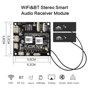 WiFi <strong>Audio</strong> System Streaming Receiver Board PCBA Module BT5.0 AUX <strong>Input</strong> USB Play Ethernet <strong>Interface</strong> - Product Image 6