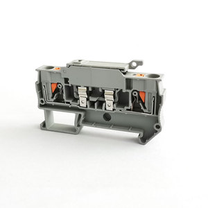 Wenzhou Made in China PTC 4-HESI 5*20 Panel In-Line <strong>Spring</strong> <strong>Terminal</strong> <strong>Block</strong> Din Rail <strong>Type</strong> Fuse Fusible <strong>Terminal</strong> <strong>Block</strong> 6.3A 4mm 6mm - Product Image 1