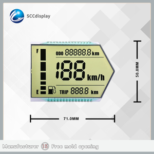 Niedriger Preis Benutzer definiertes 7-Segment-LCD-Anzeigemodul HTN Positiv für neue Motorräder SJXDGW014 Instrumenten anzeige segment - Product Image 4