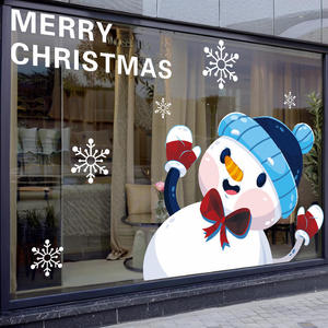 Tùy Chỉnh Trung Tâm Mua Sắm Kính Decals Năm Mới Giáng Sinh Hiển thị Cửa Sổ Sticker Vinyl Kỳ Nghỉ Rõ Ràng Frosted Bông Tuyết Nhà Trường Cửa Hàng - Product Image 6