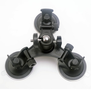トリプルサクションカップマウントDJI OSMOアクション5 4 3 GoPro 13 12 11 10 9 8付き1/4 "Insta360 X5 X4 X3用標準スレッドアダプター - Product Image 1