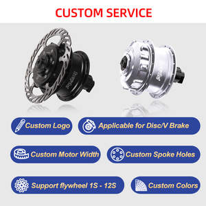 Kit de par de alta potencia para conversión de piezas de bicicleta eléctrica OEM/ODM, controlador integrado de Motor de cubo de eje pasante y rueda de Motor trasero con Sensor - Product Image 6
