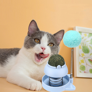 Juguetes para mascotas para gatos, juguetes deportivos interactivos para jugar con bola de resorte doble giratoria para masticar bolas de hierba gatera, juguete para gato - Product Image 3