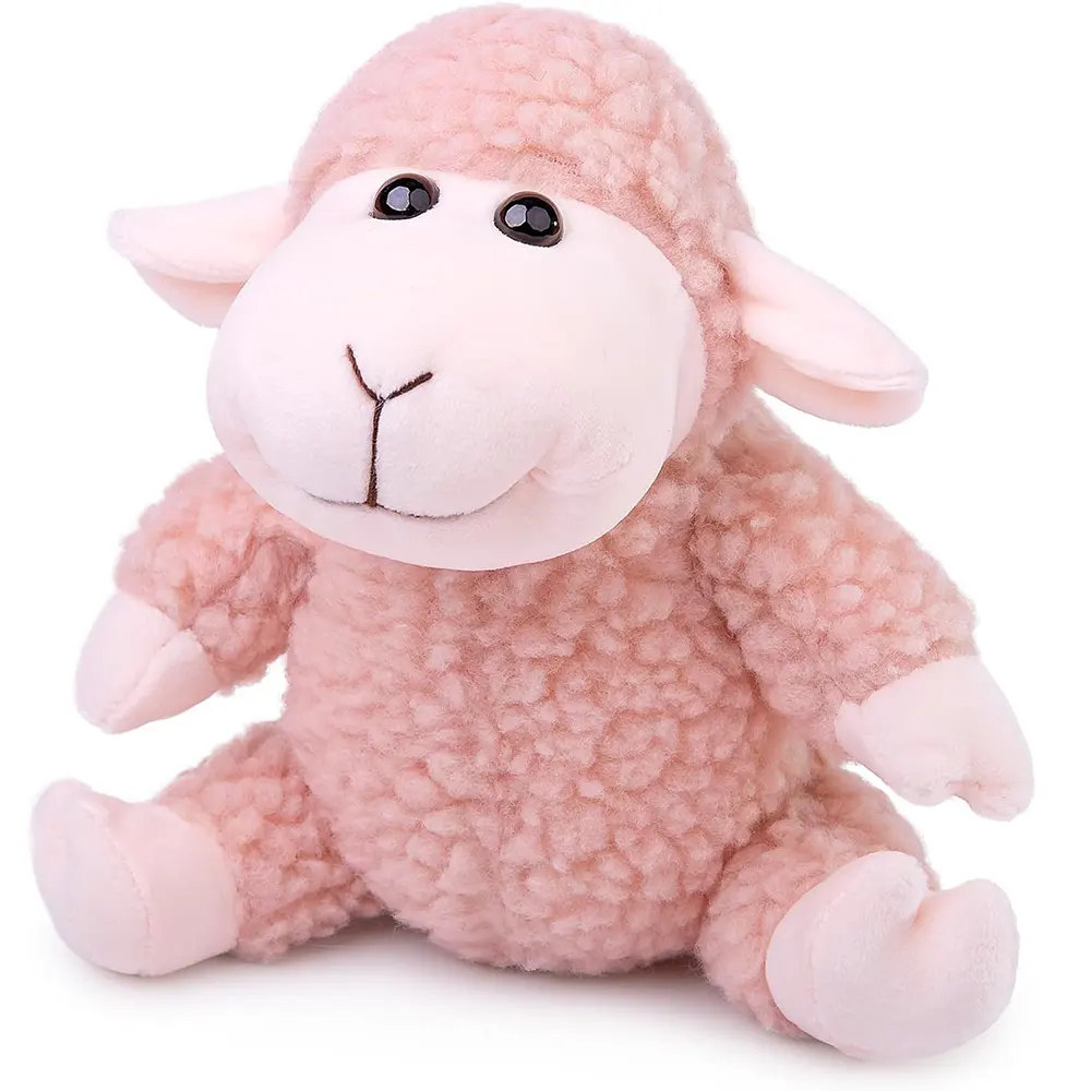 Peluches de cordero de animales bonitos, venta al por mayor, muñeco de oveja suave, regalos de cumpleaños para niños y niñas, juguetes de cordero, peluche rosa, juguete de oveja