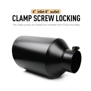 Universal Exhaust <strong>Tip</strong> Tail Pipe <strong>4</strong>&quot;Inlet <strong>6</strong>&quot;Outlet /<strong>4</strong>&quot;Inlet 8&quot;Outlet /5&quot;Inlet 8&quot;Outlet Black Paint Surface Replace Exhaust <strong>Tip</strong> - Product Image 3