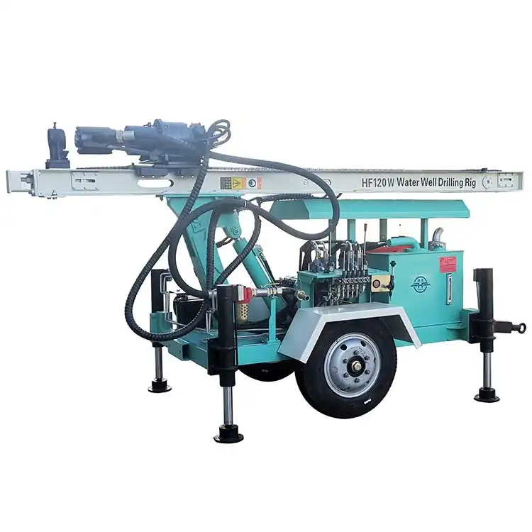 HF150W-máquina de perforación de pozos de agua, remolque pequeño, fácil de operar, para la venta