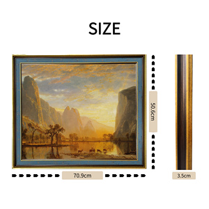 Tái tạo in ấn kỹ thuật số ấn tượng của thung lũng Yosemite của Albert bierstadt với khung thân thiện với môi trường - Product Image 4