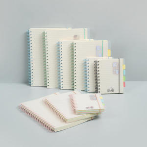 Diseño de logotipo personalizado impresión en blanco A6 A5 A4 espiral encuadernado bobina papel en blanco carta etiqueta índice reuniones de negocios diario cuaderno