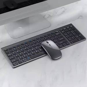 Kit de teclado inalámbrico fino duradero de fábrica 109 juego de ratón y teclado inalámbrico de tres modos Mini combos de teclado y ratón ultrafinos