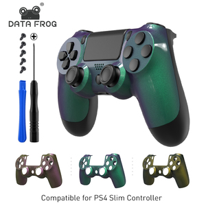 DATA กบฝาครอบเปลือกหอยด้านหน้าสําหรับ PS4 Slim Controller ด้านบนเคลือบเคสอะไหล่เปลี่ยนสีไล่โทนสีอุปกรณ์เสริม - Product Image 2
