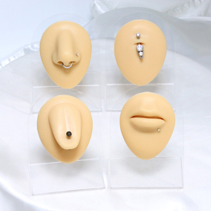 Silikon model dövme delinme pratik simülasyon insan vücudu parçası silikon ekran kulak burun dudak göbek silikon piercing modeli - Product Image 2