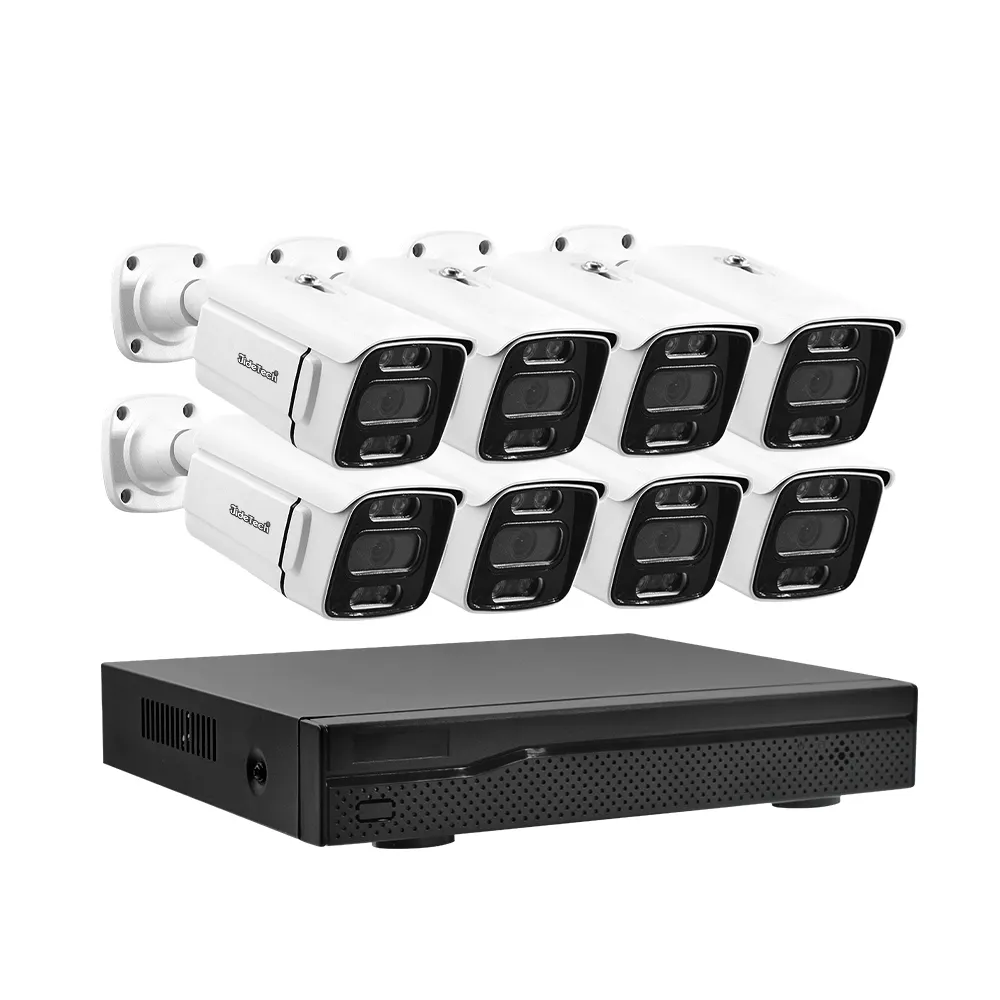 JideTech 8CH 8MP 4K Network Camera CCTV System Motion Detection Night Vision PoE Camera NVR Kits
