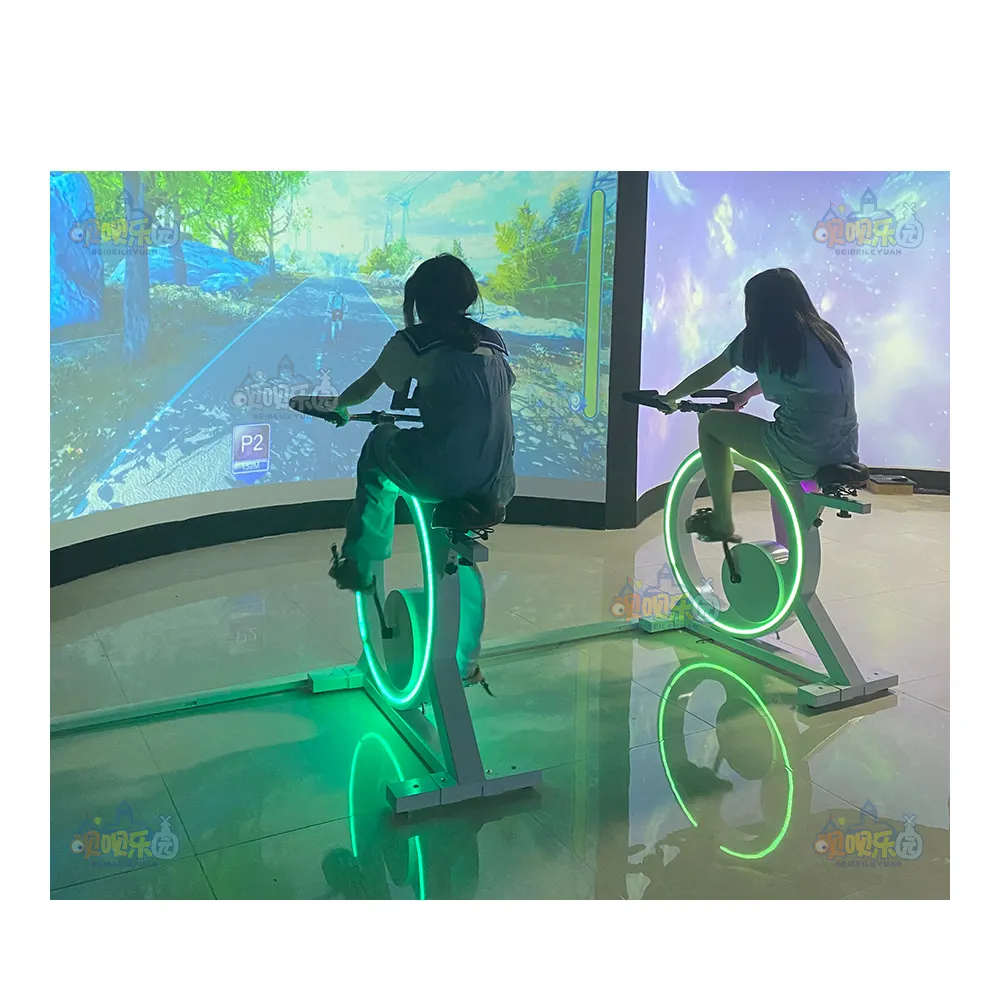 Новая Интерактивная проекционная велосипедная гоночная здоровая спортивная игра для поддержания формы в помещении