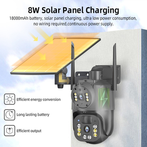 4G doppio obiettivo 6MP pannello solare CCTV telecamera di rete di sicurezza per la casa di sicurezza sensore di movimento luce con sensore di movimento - Product Image 6