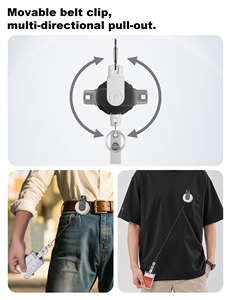 Logo personalizzato Heavy Duty Badge Reel scalabile con Badge roll rotazione libera portachiavi accessori infermiere distintivo bobine all'ingrosso - Product Image 4