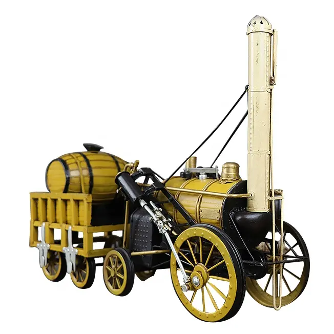 จีนโรงงาน1892จรวดรถจักรไอน้ำ1:24ขนาดแฮนด์เมดขายส่งรถไฟรุ่นหัตถกรรมโลหะวินเทจตกแต่งบ้าน