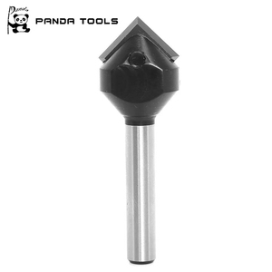 CNC ekle v-oluk planya yönlendirici Bit 90 derece V Bit 1/4 "1/2" 6mm Shank ağaç İşleme pah 3D gravür freze kesiciler - Product Image 1