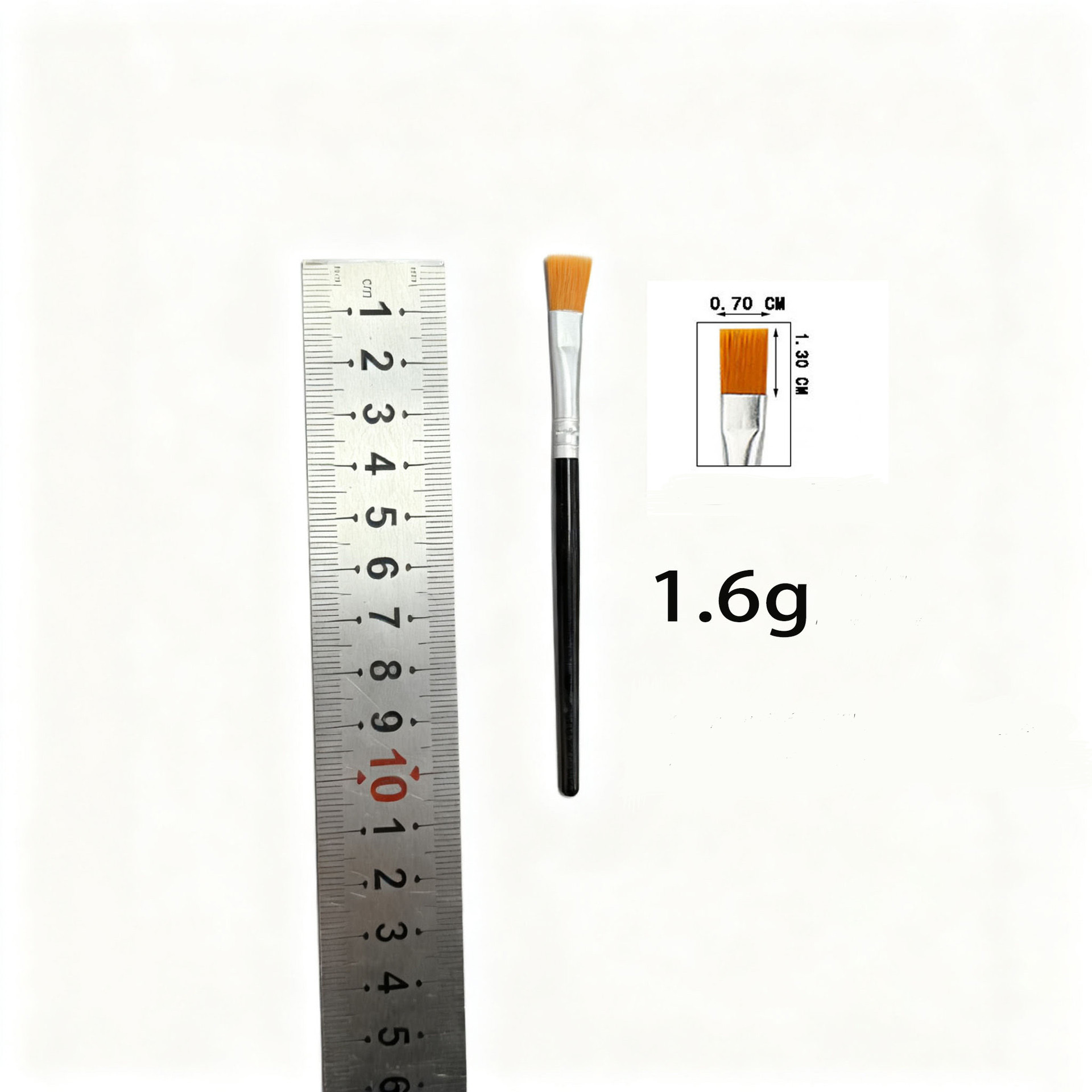 10.5 cm black barrel flat-head pen