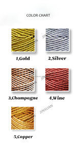 Embellishment Decorative Metallic <strong>String</strong> Cord 3mm Gold Silver Bronze 3mm Metallic Macrame <strong>String</strong> - Product Image 6