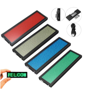 Insignia de nombre LED BT completamente nueva, tablero de mensajes de desplazamiento programable DIY, pantalla LED Mini, pantalla de patrón de dígitos de texto HD - Product Image 1