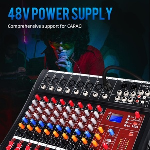 CT8 Professional 8 Channel Audio Mixing Console <strong>Pro</strong> Audio Dj <strong>Mixer</strong> for Stage Performance Sound System