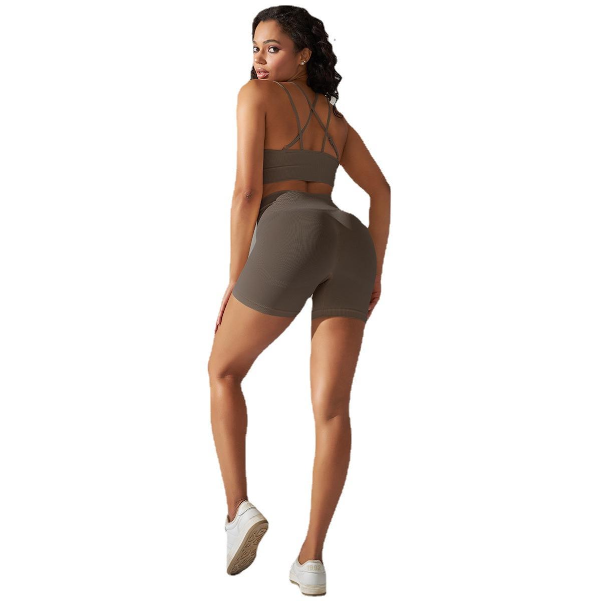 6610 Halter Bra + Pants Set - Light Gray