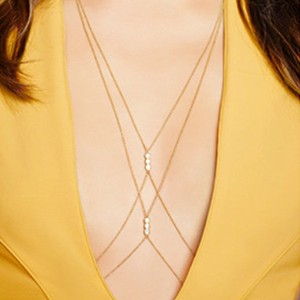 สายคล้องเอวหน้าอกแบบโซ่คล้องสองชิ้นสำหรับผู้หญิงที่มีเสน่ห์มาใหม่ - Product Image 5